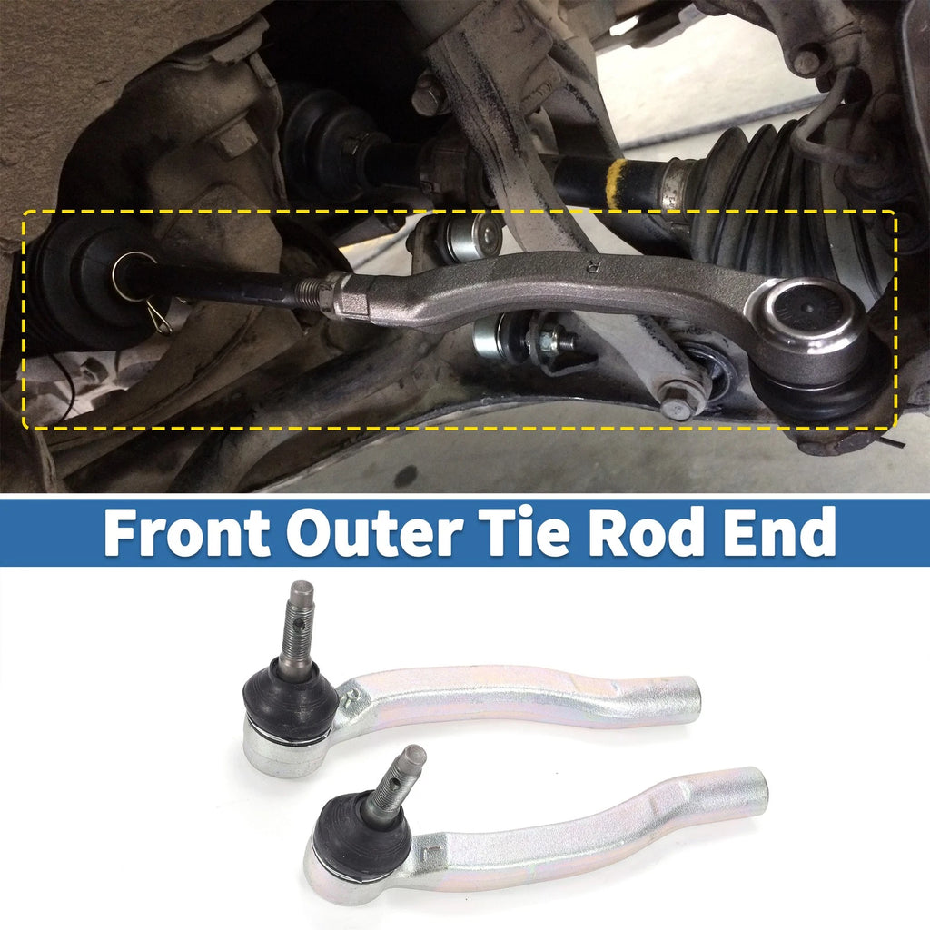2pcs Front Outer Tie Rod Ends for Toyota Sienna (2011–2019)