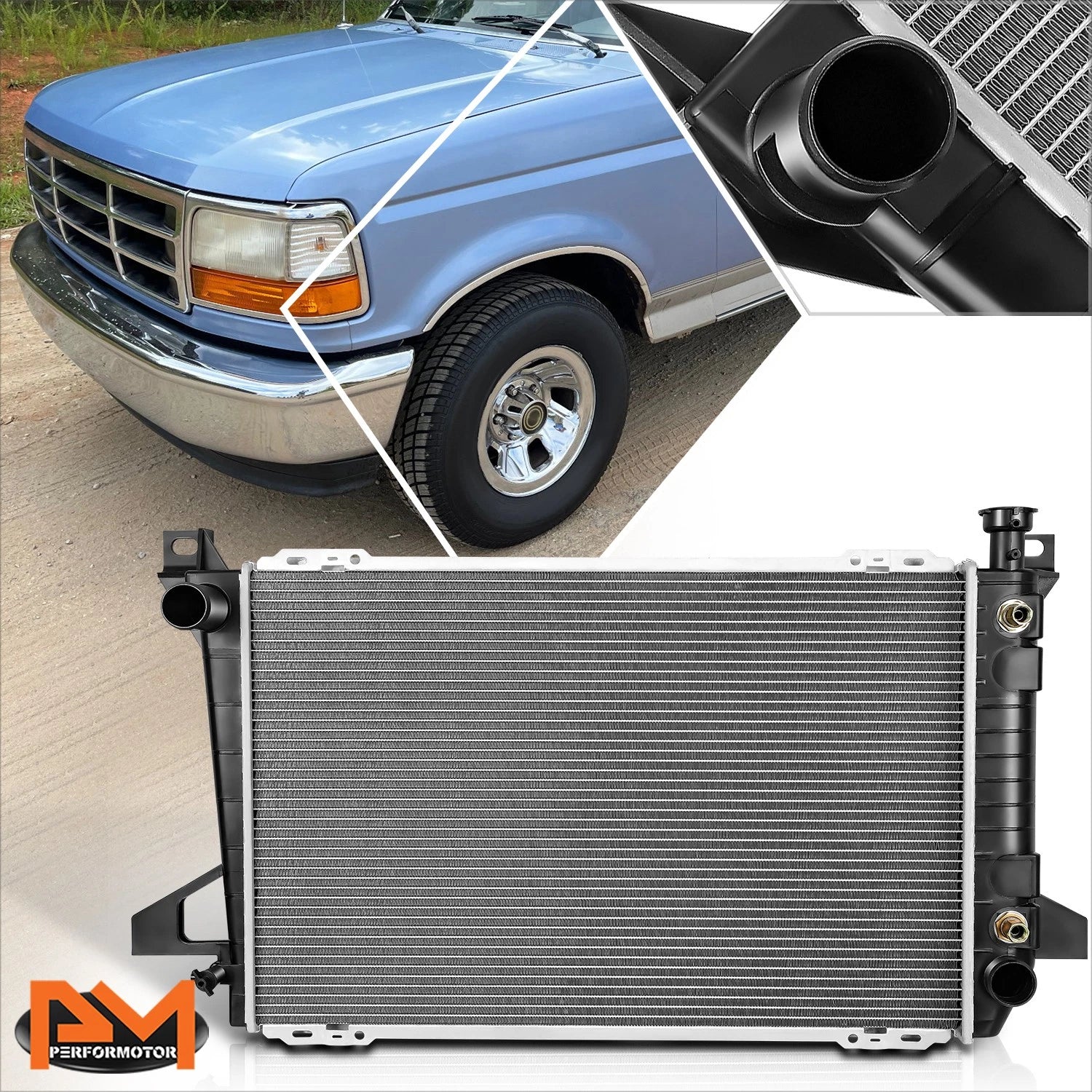 Aluminum Radiator for Ford F150/F250/F350 (1985–1996) DPI-1452