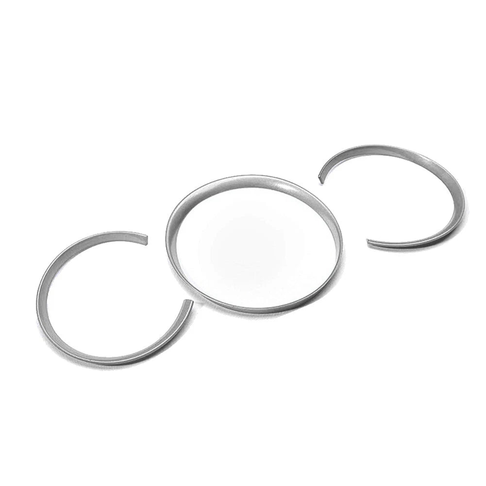 Set of 4 Silver Dashboard Console Panel Surrounding Rings for Porsche Macan