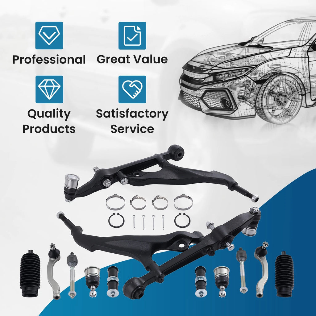 12x Front Suspension Lower Control Arms Kit for Honda Civic (1992–1995)
