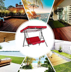 3X Waterproof Porch Swing Chair Covers for Metal Swing (Universal Fit)