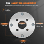 2 Pcs Wheel Spacers 4x4 to 4x156 1" 10x1.25 for Polaris Magnum 325 425 Xpress