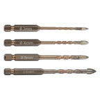 Set of 5 Hexagonal Handle Drill Bits for Glass and Concrete