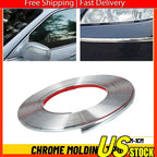 10mm Chrome Trim Molding Strip for Car Door Window Bumper (16FT)
