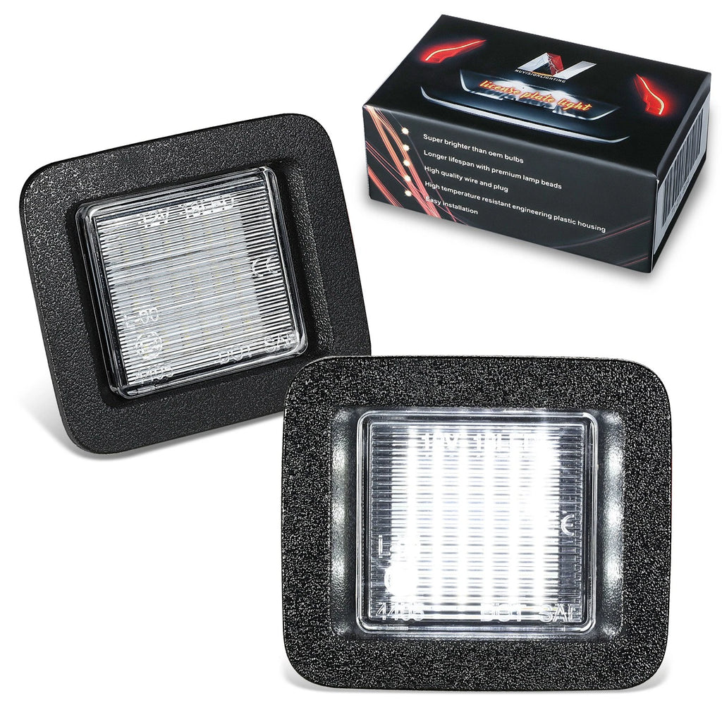 2X LED License Plate Lights for Ford F-150 (2015–2020) Black/Clear