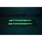 Door Sill Kit Replacement with Green LED for Chevrolet Corvette (2014–2019)