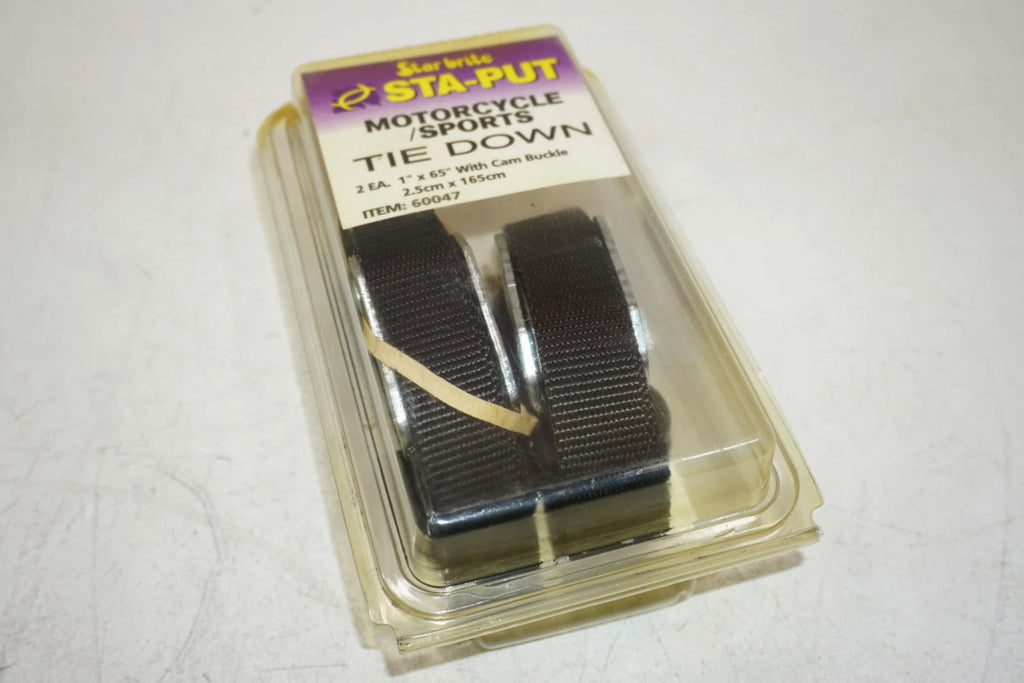 Set of 2 Tie Downs for Motorcycle (1" x 65") - Cam Buckle, Part #60047