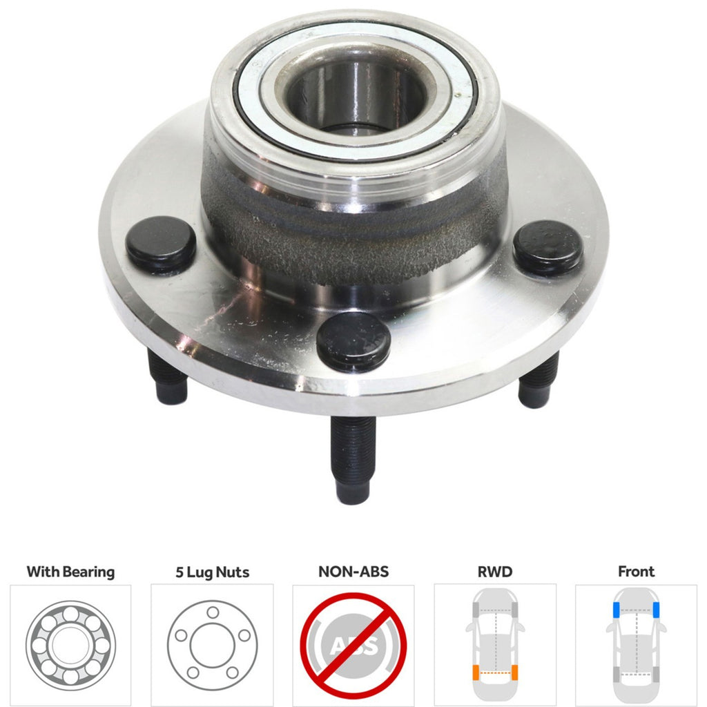 Wheel Hubs for Ford Mustang (2005–2009) Front Left & Right with Bearing