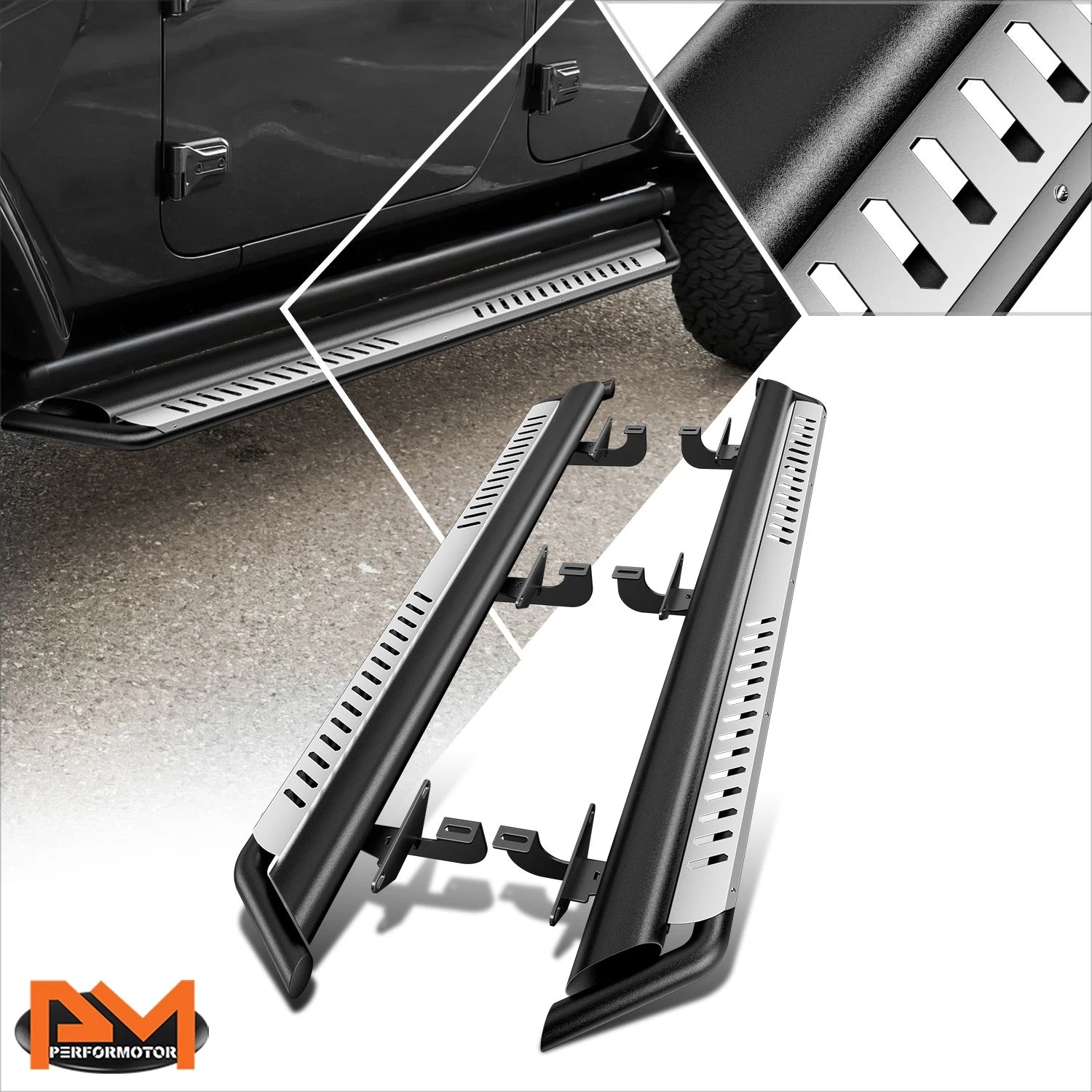 Set of 2 Side Step Bars for Silverado/Sierra 2500 3500HD (2019–2024)
