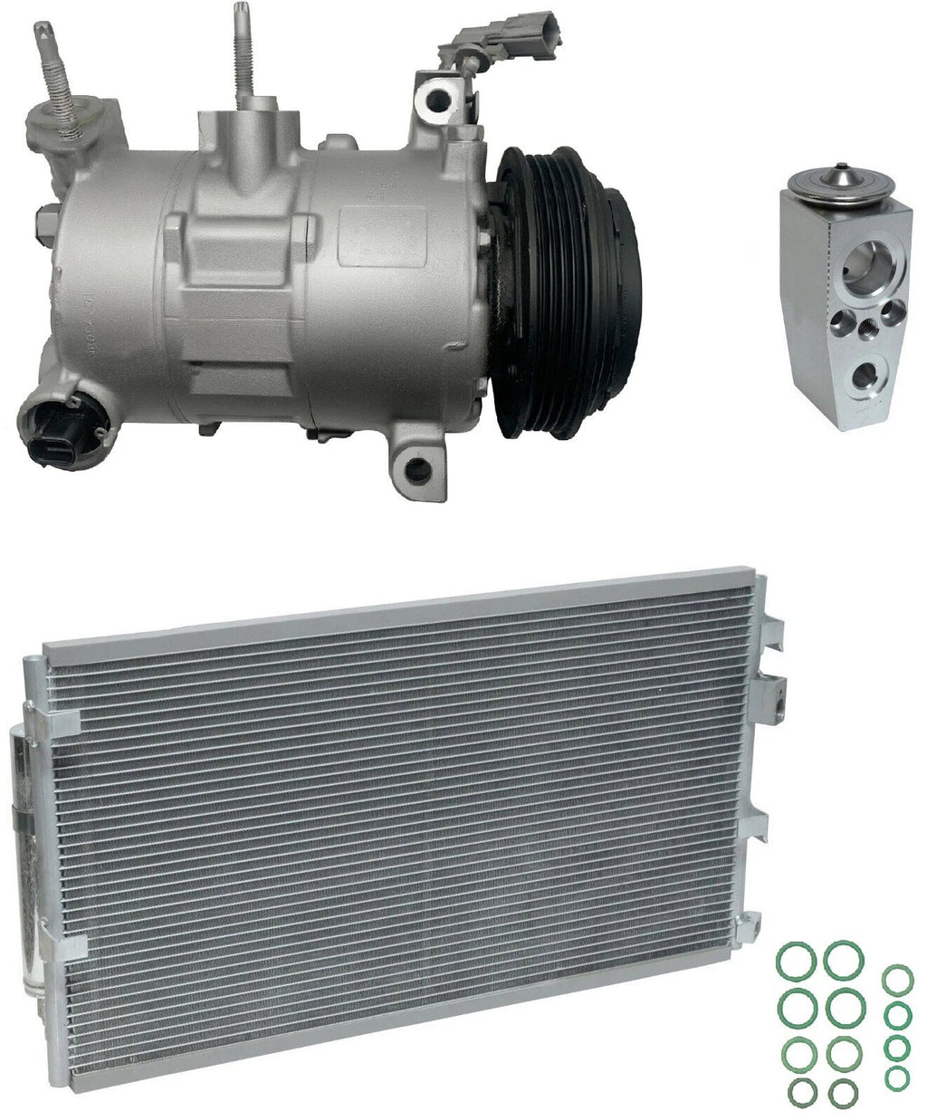 AC Compressor Kit W Condenser for Ford Mustang EcoBoost 2.3L (2018–2018)