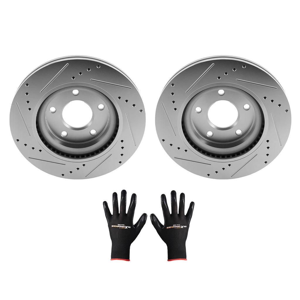 2X Drilled & Slotted Brake Rotors for Nissan Altima (2007–2025) S-31464