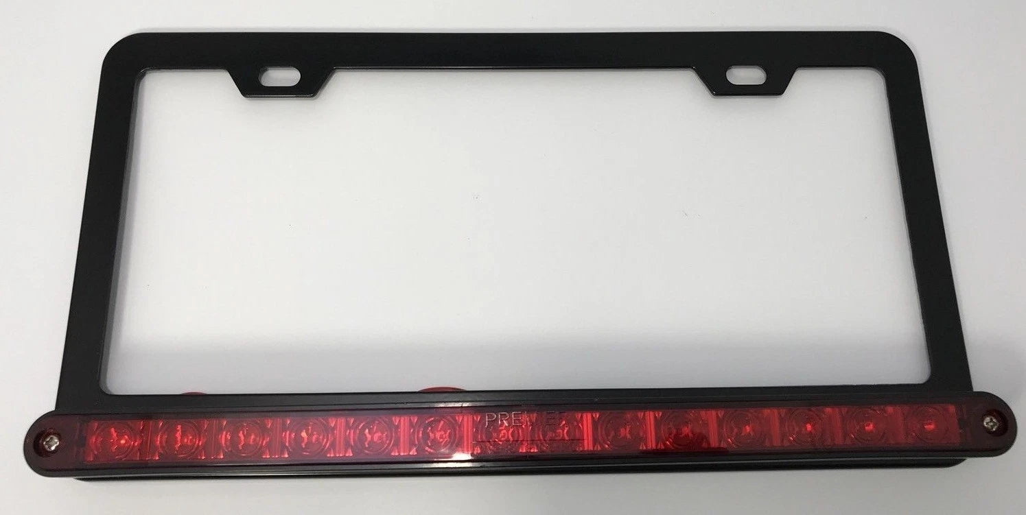 LED License Plate Frame Red Light with Third Brake Light for Metal Pickup (2007–2015)