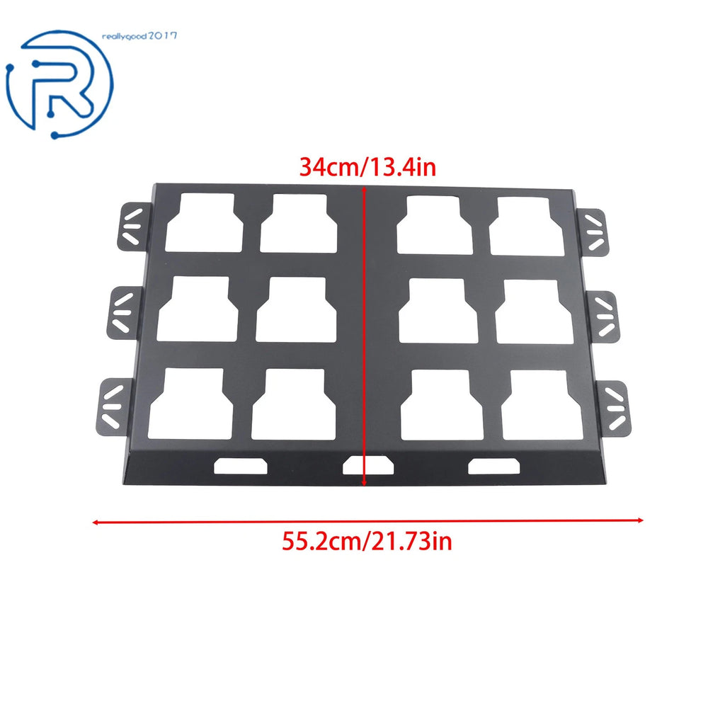 2X Mounting Plate for Organization System (100 lbs, Black)