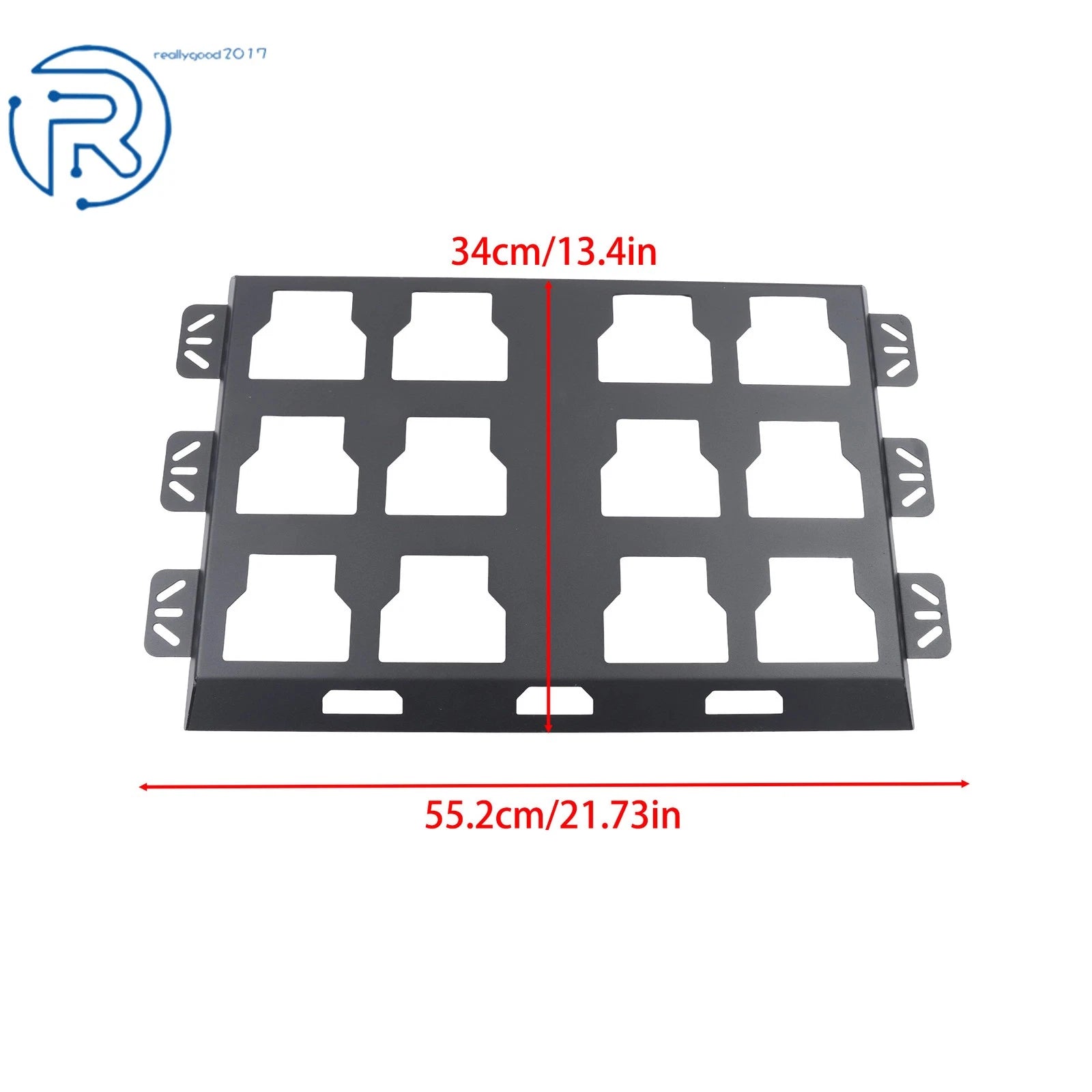2X Mounting Plate for Organization System (100 lbs, Black)