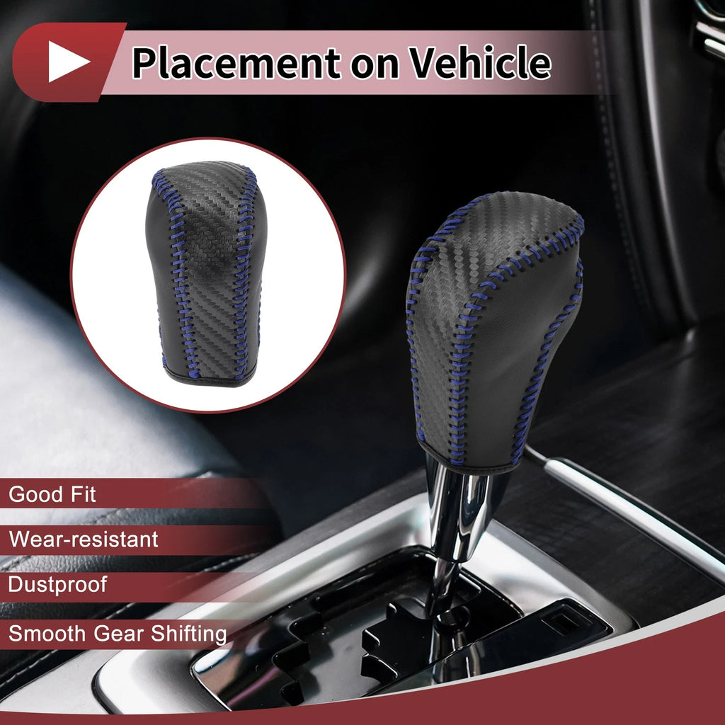 Gear Shift Knob Cover for Honda Inspire (2023) Blue Faux Leather