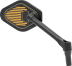 Adjustable Mirror for Drag Specialties (Black/Gold, Short Stem, Right)