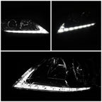 Chrome Housing Projector Headlight Lamp w/ LED DRL for Lexus ES300h/ES350 (2013–2015)
