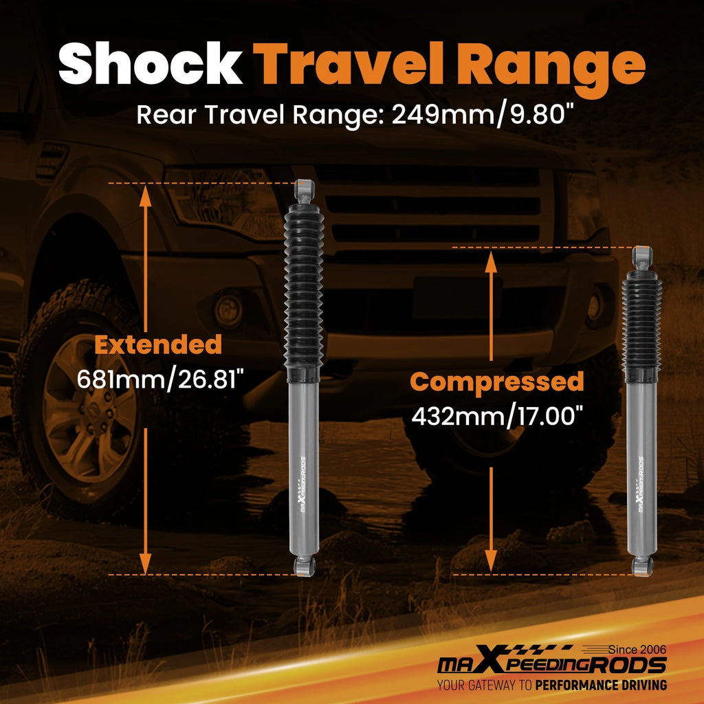 Set of 2 Rear Lift Shocks for Ford Ranger (1983–2011) 0-1.5"