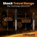 Set of 2 Rear Lift Shocks for Ford Ranger (1983–2011) 0-1.5"