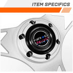 NRG RST-070-SL 330mm 1" Dish Aluminum Silver Steering Wheel for Universal