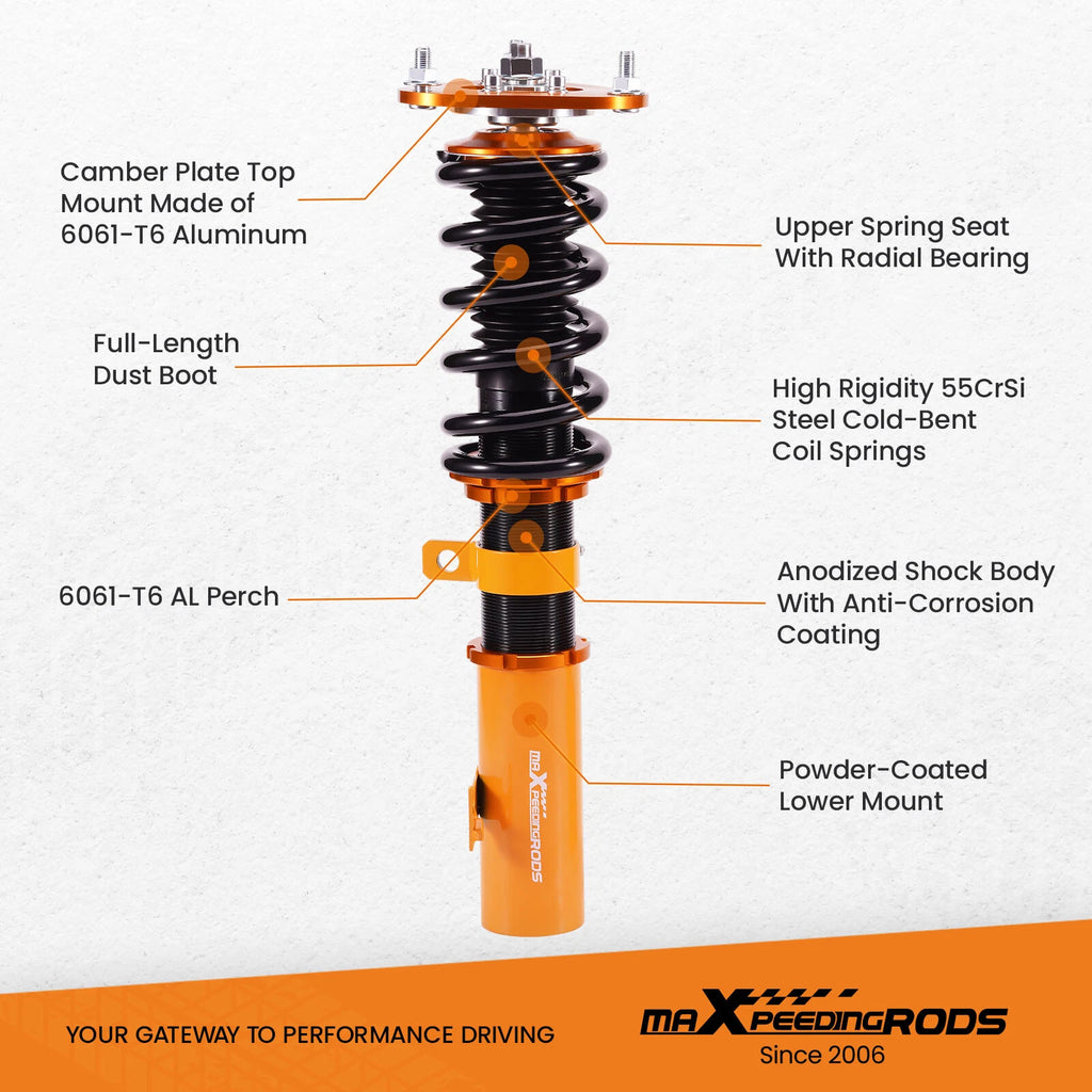 Coilovers Suspension Kit for Toyota Corolla (2003–2008) Adjustable Height