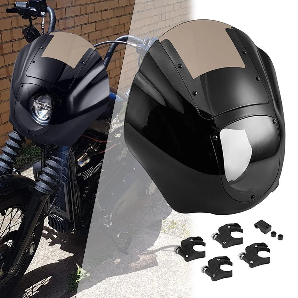 Quarter Fairing Windshield 49mm Fork Clamps for Harley Street-Bob FXBB (2018–2025)