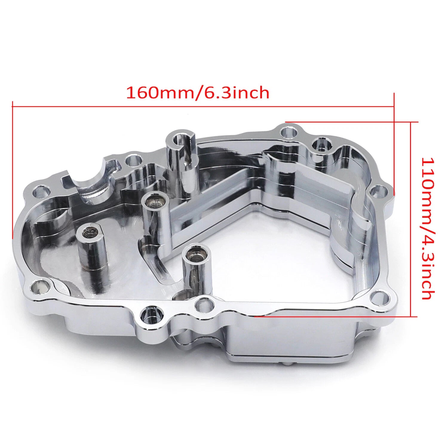 Chrome Right Engine Stator Cover for Yamaha FZR600 (1989–1997), FZR500 (1989–1990)