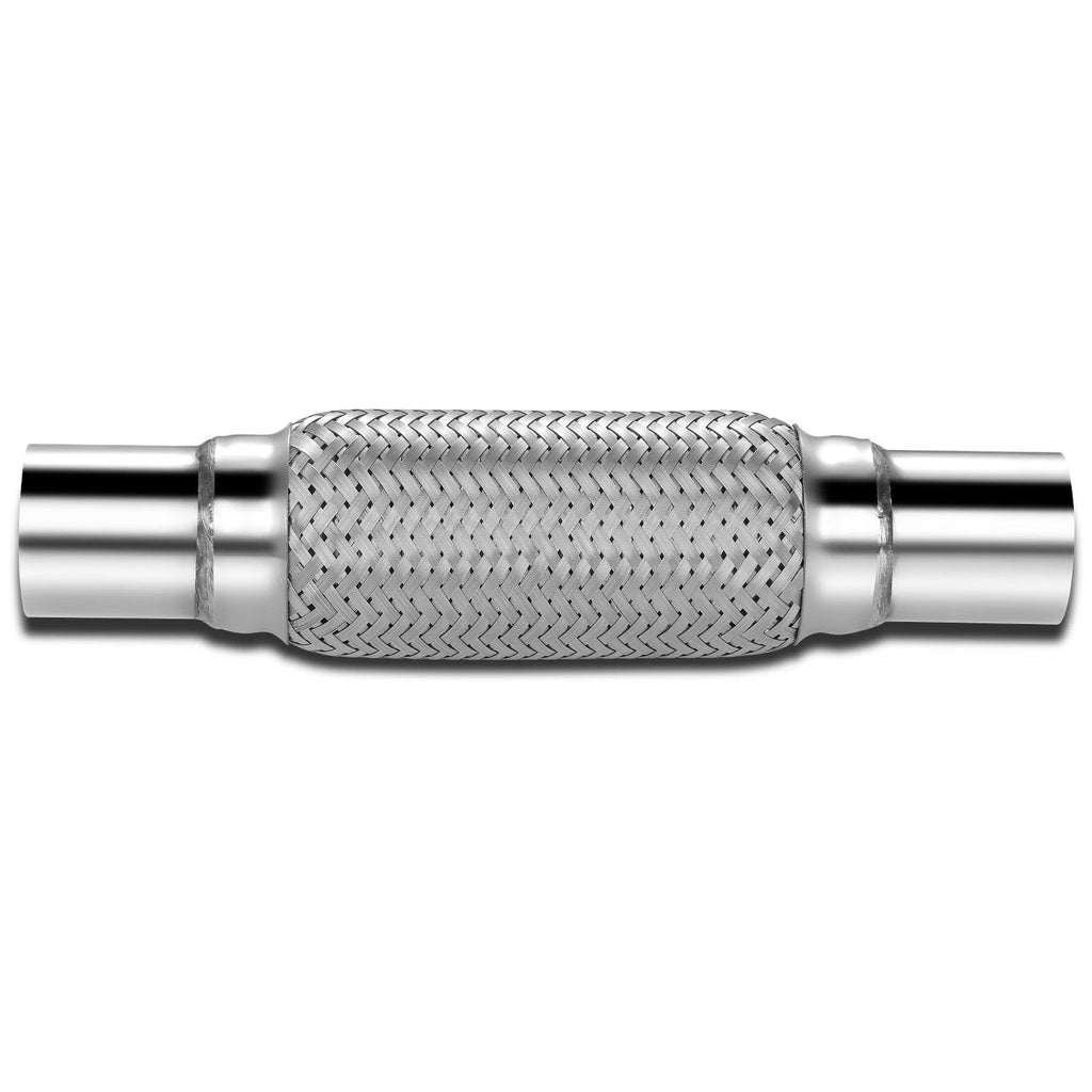 12" Double Braid Stainless Steel Flex Exhaust Pipe 2" OD (Custom Fit)