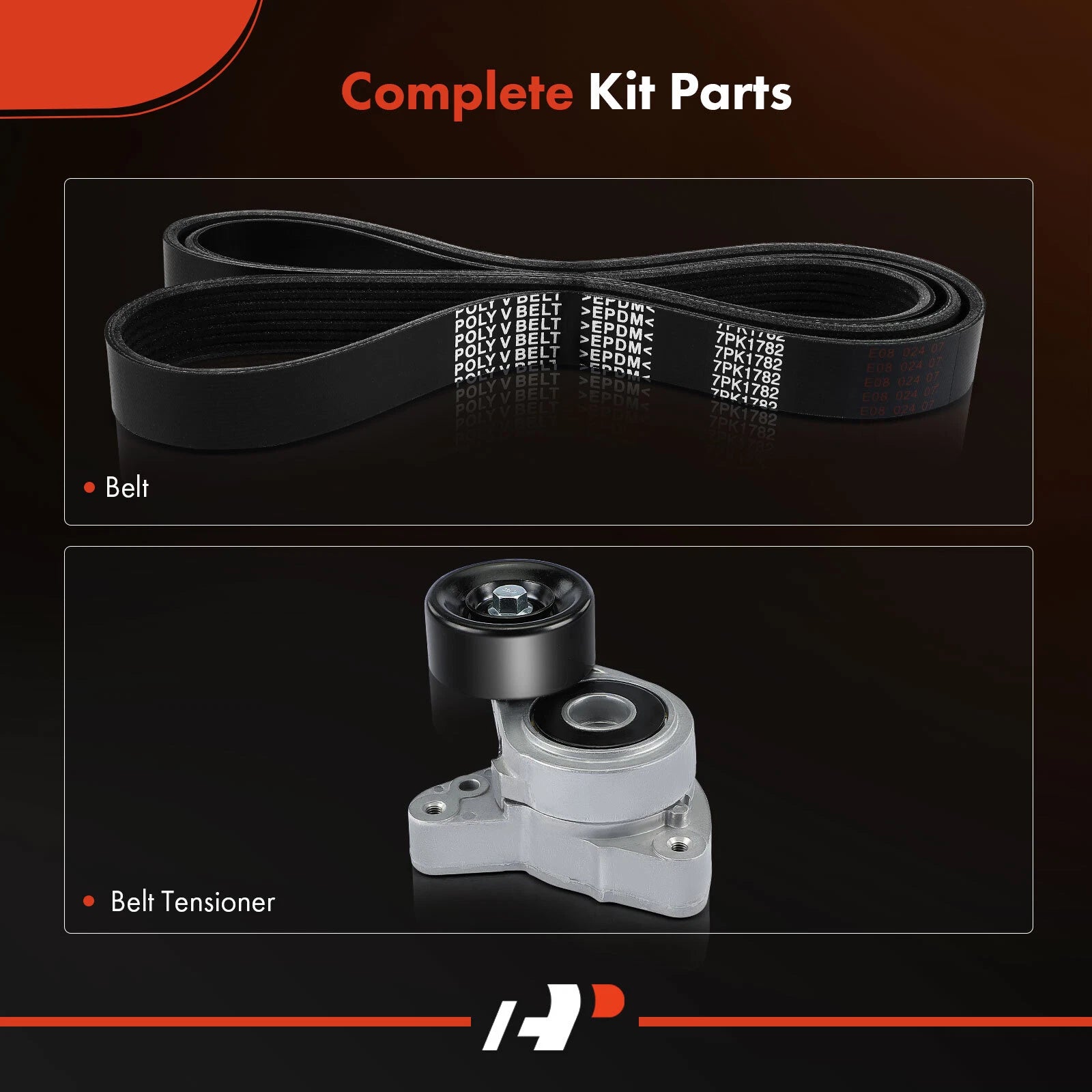 2X Serpentine Belt Drive Component Kit for Honda Accord (2003-2007)