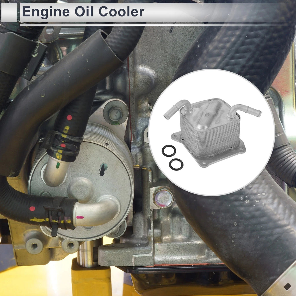Engine Oil Cooler for Nissan (2010–2015) No.216063JX0B Set with O-ring Seals