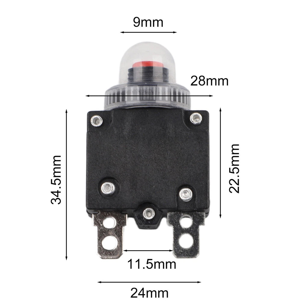 20A Circuit Breaker Switch with Waterproof Cover for Universal Use
