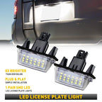 Full LED Black License Plate Lights for Highlander (2014–2019) & Camry (2012–2017)