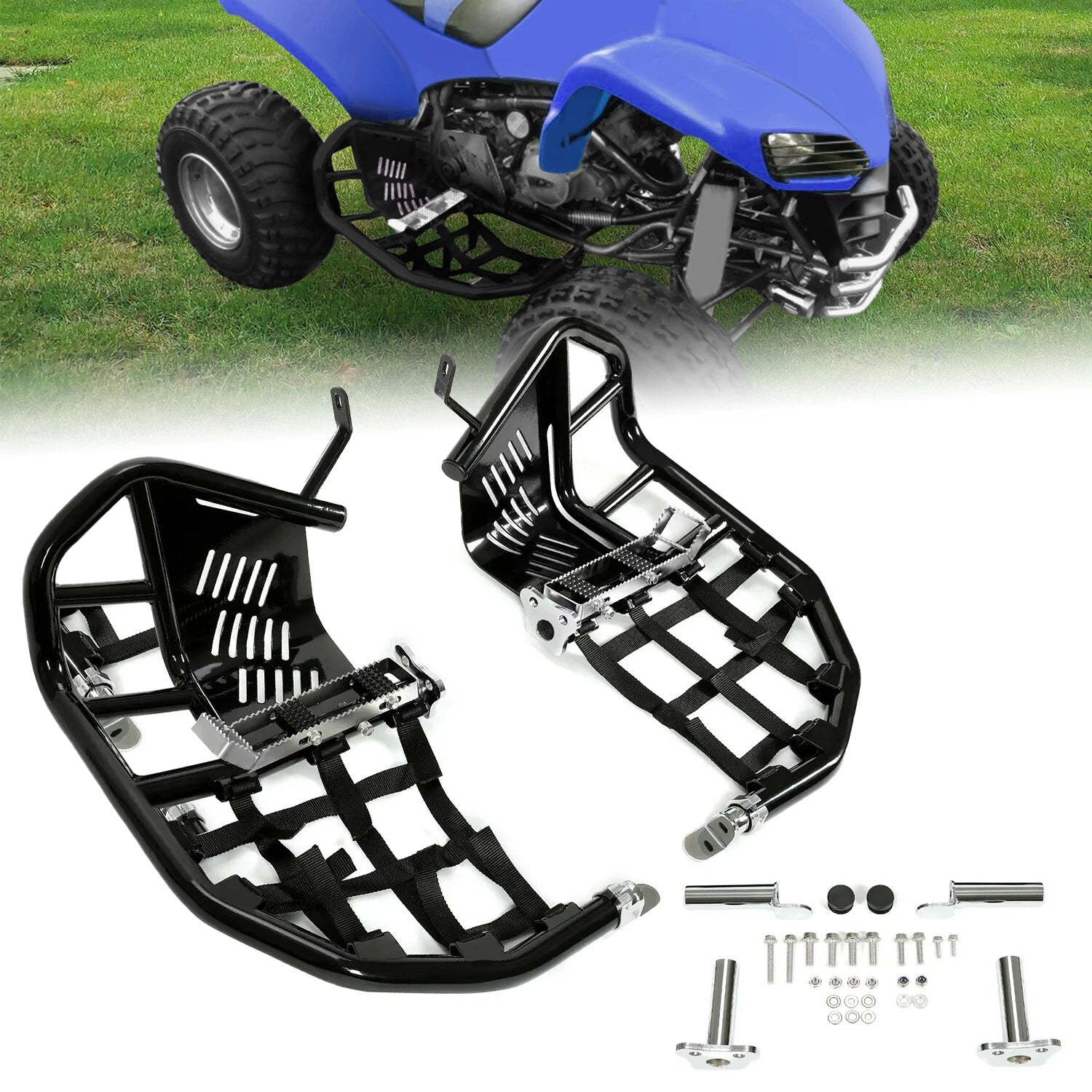 Nerf Bars for Kawasaki KFX 700 (2003–2006) - Steel Side Step Bar
