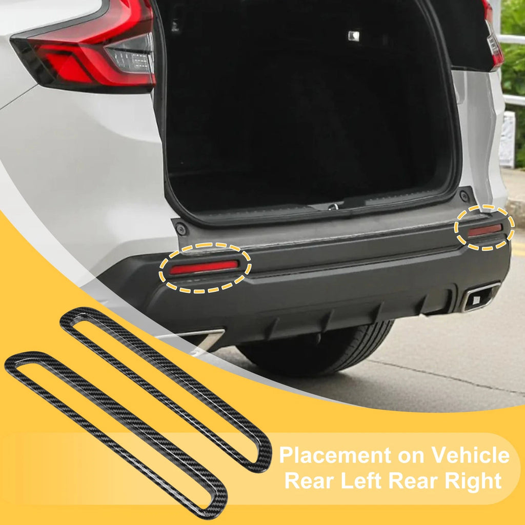 Set of 2 Rear Fog Light Cover Trim for Honda CR-V (2023–2024) Carbon Fiber Black