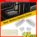 Silver Door Seat Adjust Button Switch Cover Trim for Mercedes-Benz E Class (2009–2016)