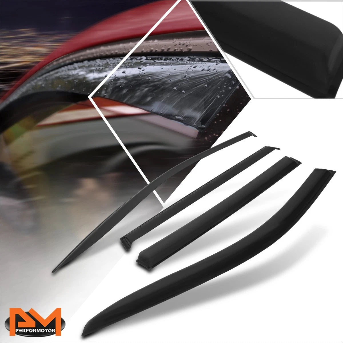 Set of 4 Side Window Visors for Jeep Compass (2017–2024)