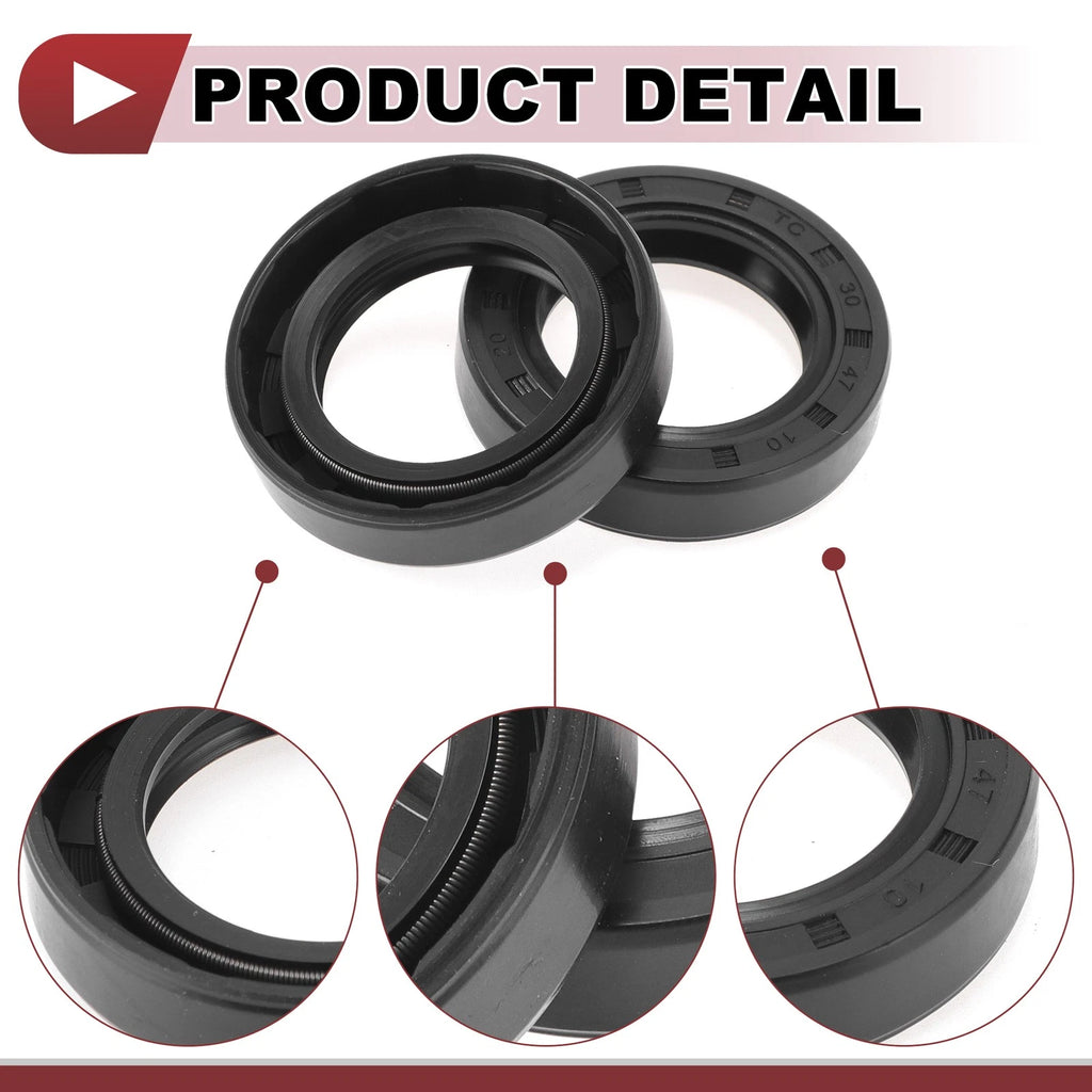 Set of 5 Rotary Shaft Oil Seals 30x47x10mm Nitrile Rubber 672668828519