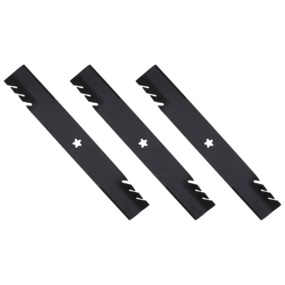 3X Toothed Mower Blades for Poulan (Replaces 134149)