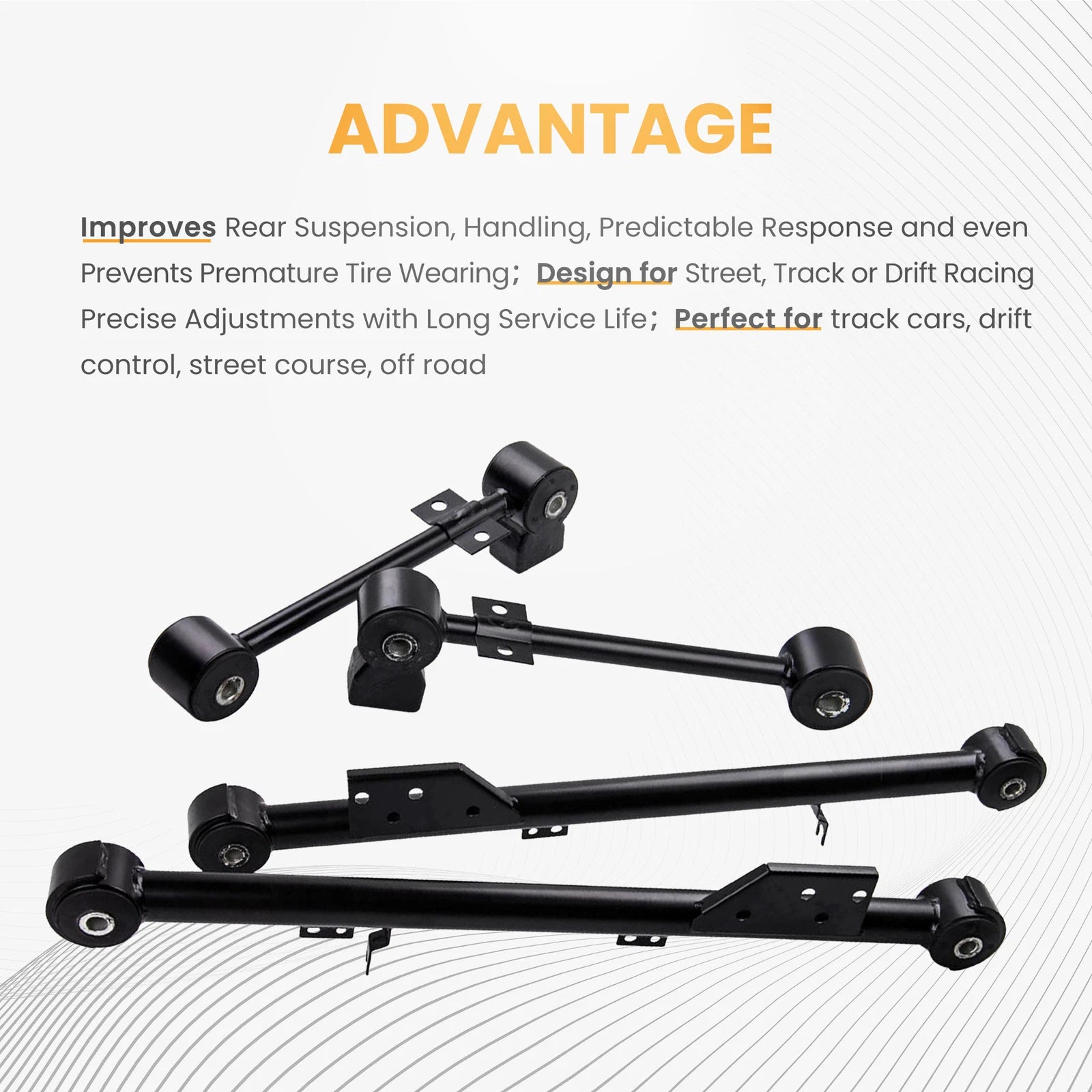 Set of 4 Rear Upper Lower Trailing Control Arms for Pathfinder QX4 (1997–2003)