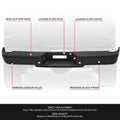 Rear Bumper Assembly for Ford F-150 (2006–2008) Black, Fleetside, Park Sensor Holes