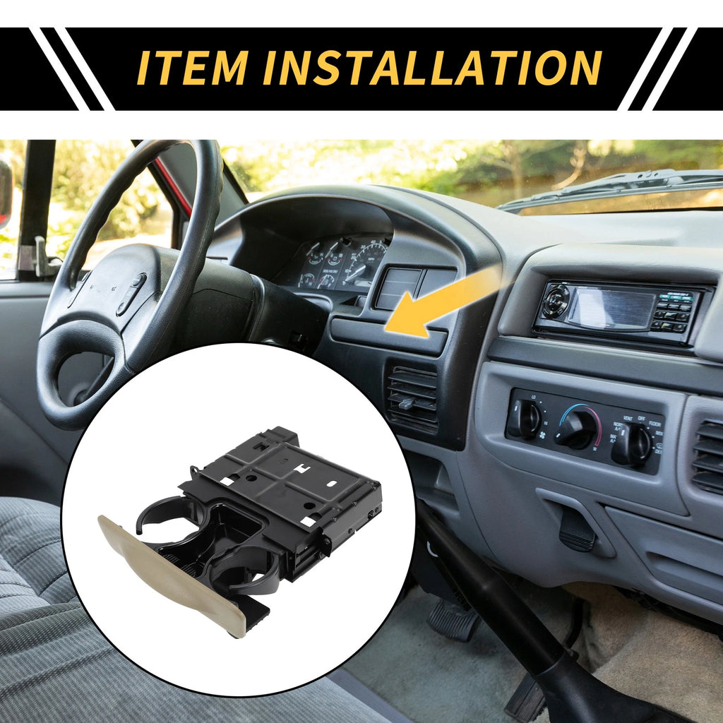 Cup Holder for Ford F-450 F-350 F-250 F-550 (1999–2004) Coin Holder Brown