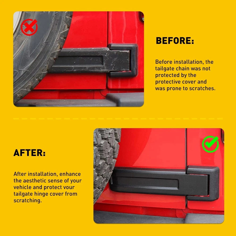 Tailgate Hinge Covers for Jeep Wrangler JK Unlimited (2007-2018)