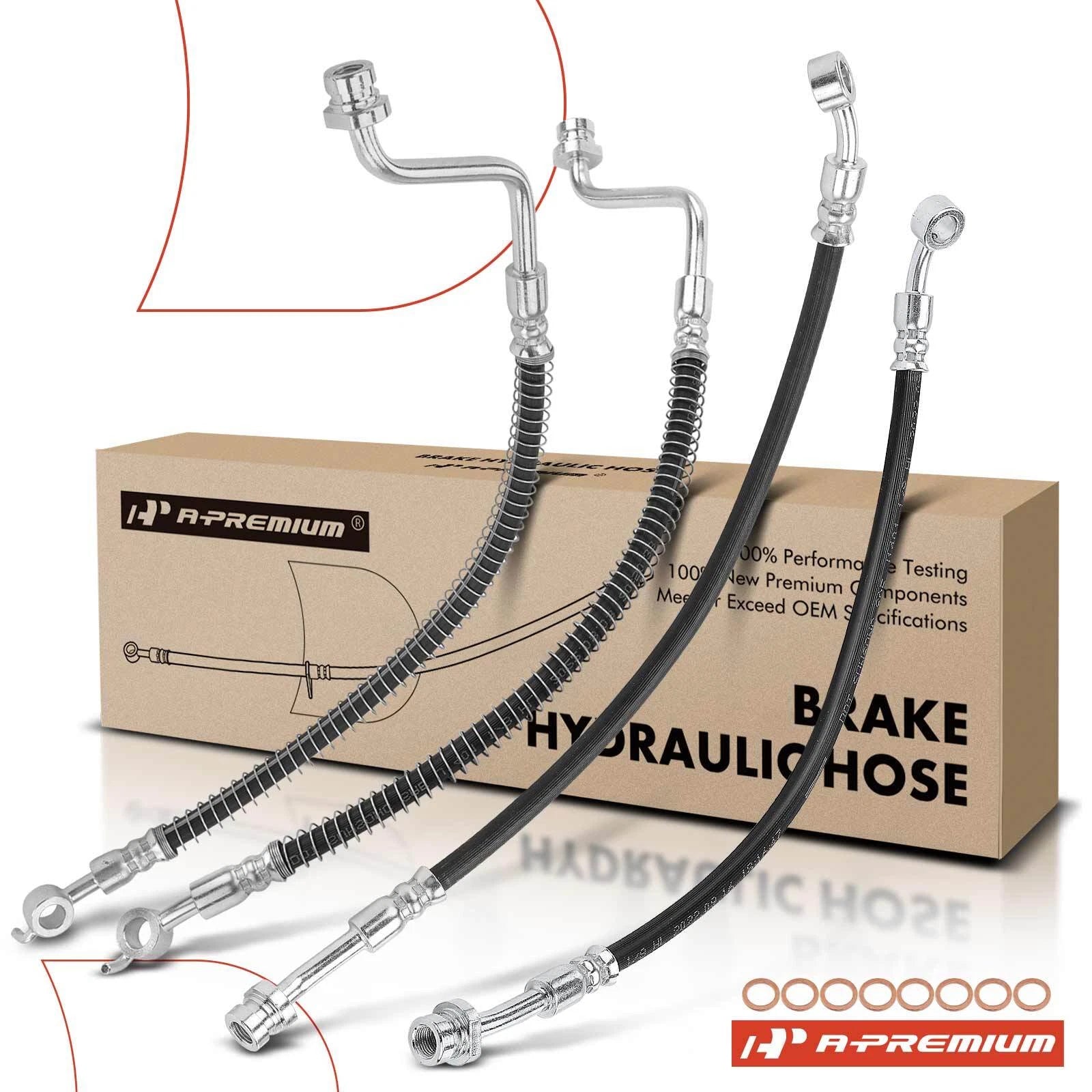 Set of 4 Brake Hydraulic Hoses for Kia Sorento (2011–2013)