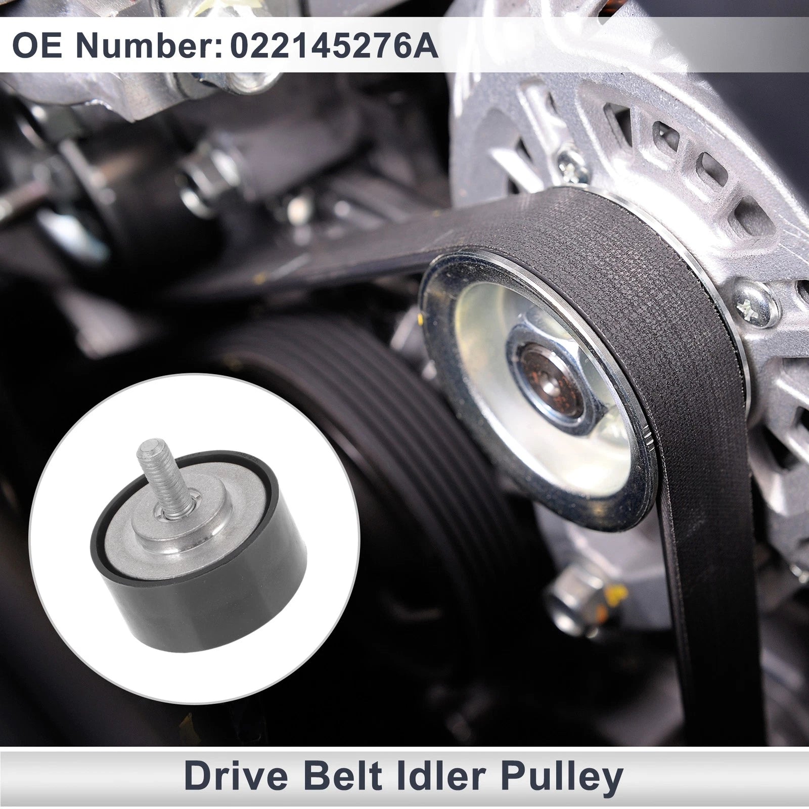 Drive Belt Idler Pulley for Audi Q7 (2005–2015) No. 022145276A Black