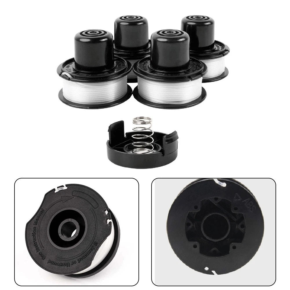 4Pcs Trimmer Spools Kit for Black & Decker RS-136 ST4000/ST4500 (N/A)