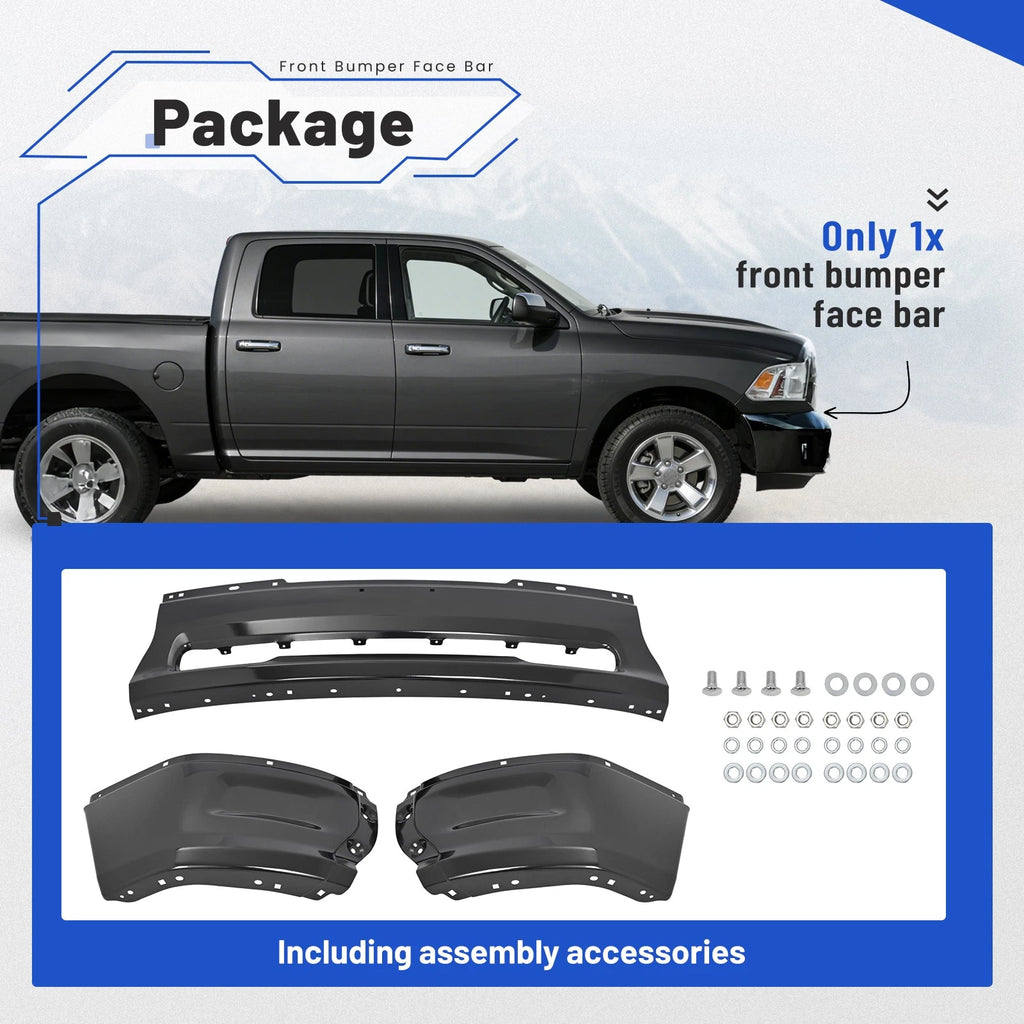 Front Bumper Face Bar for Dodge Ram 1500 (2009–2012)