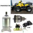 Starter for Polaris Sportsman 400 (2001) with Bendix, Relay, Ignition Key Switch