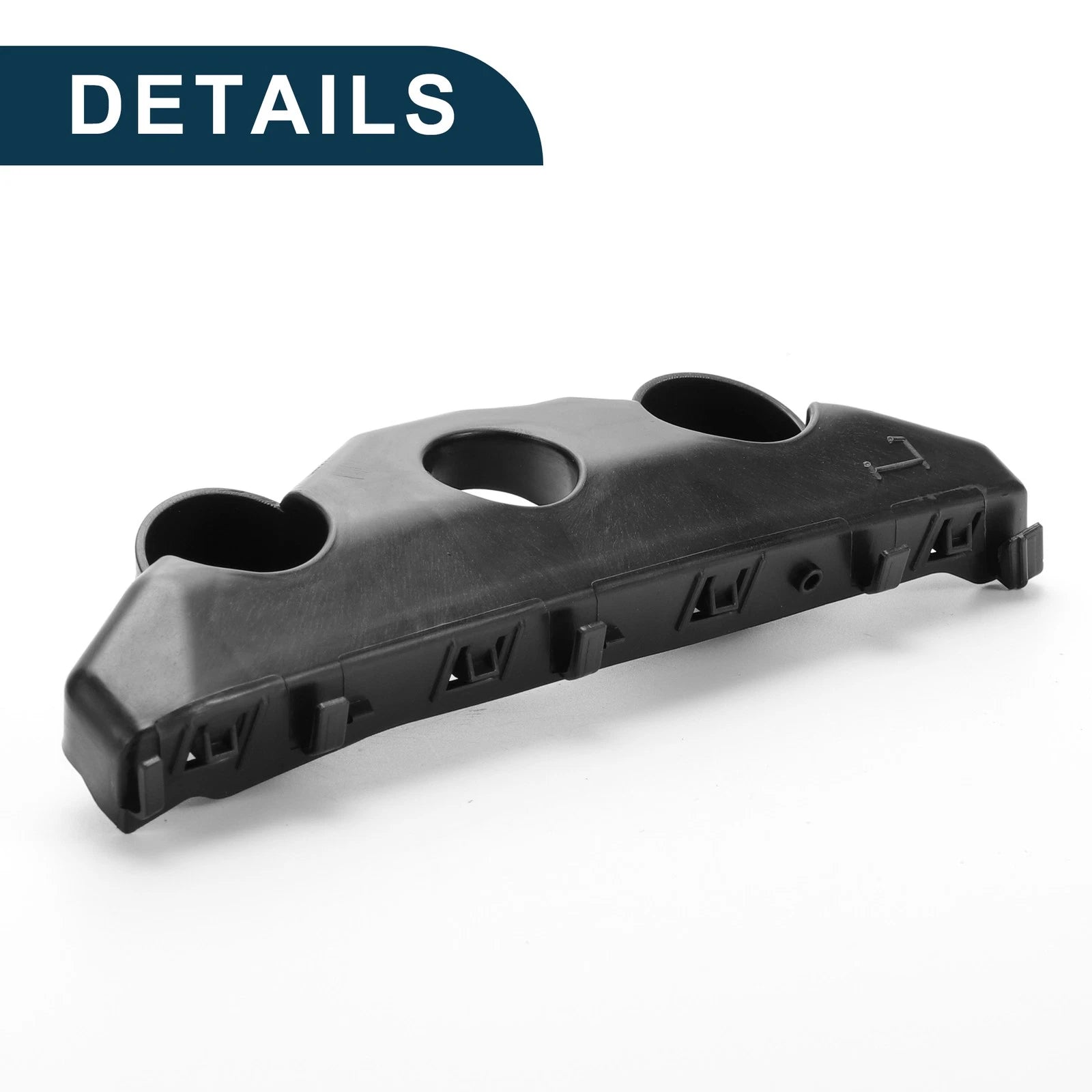 Left Front Bumper Retainer Bracket for Nissan Versa (2020–2022) ABS Black