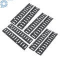 E Track Tie-Down Rail Set of 8 for Enclosed Cargo Trailer (2 ft, Black Steel)