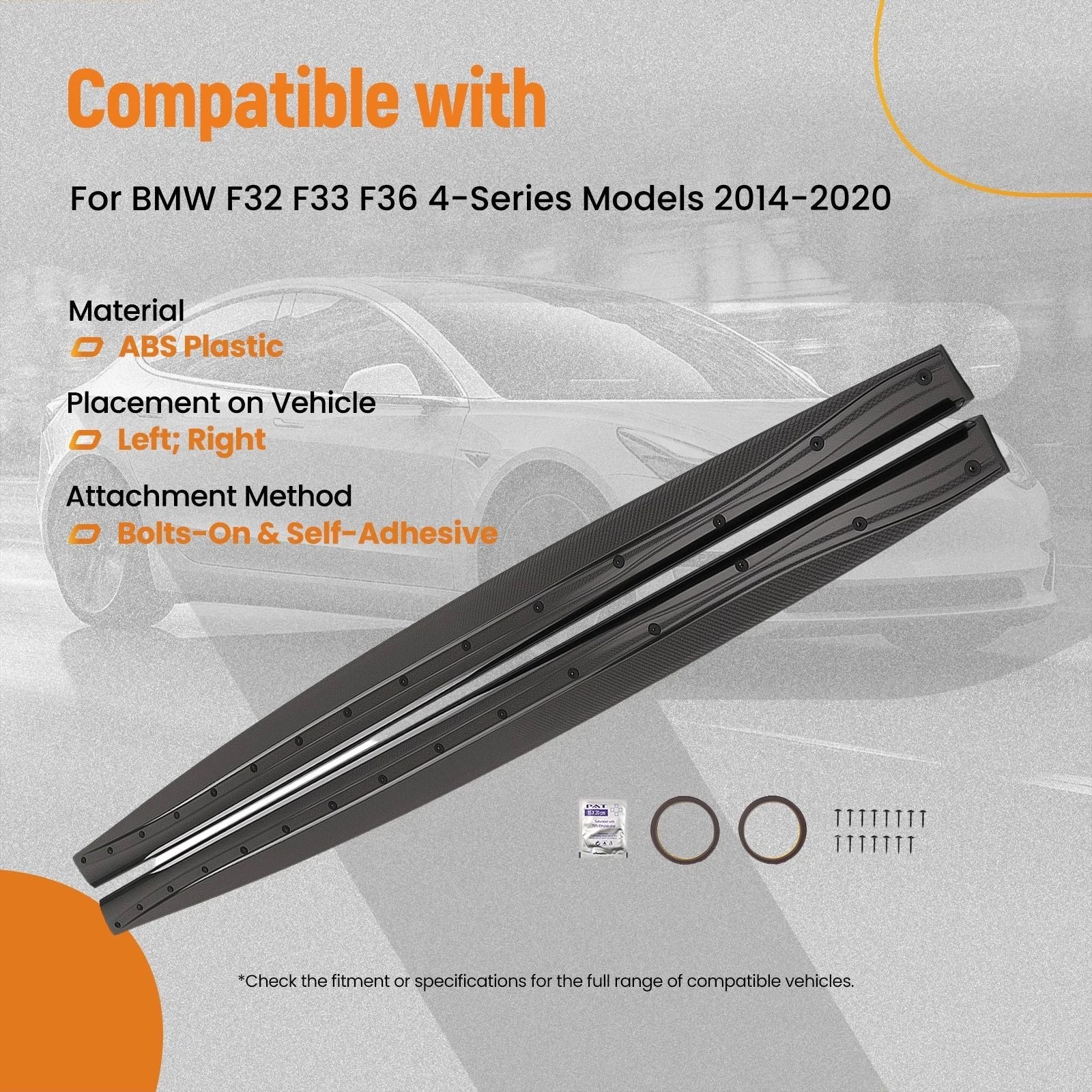 Set of 2 Side Skirt Extensions for BMW 4-Series (2014–2020)